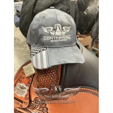 C.S. Patriotic flag shield hat Silver